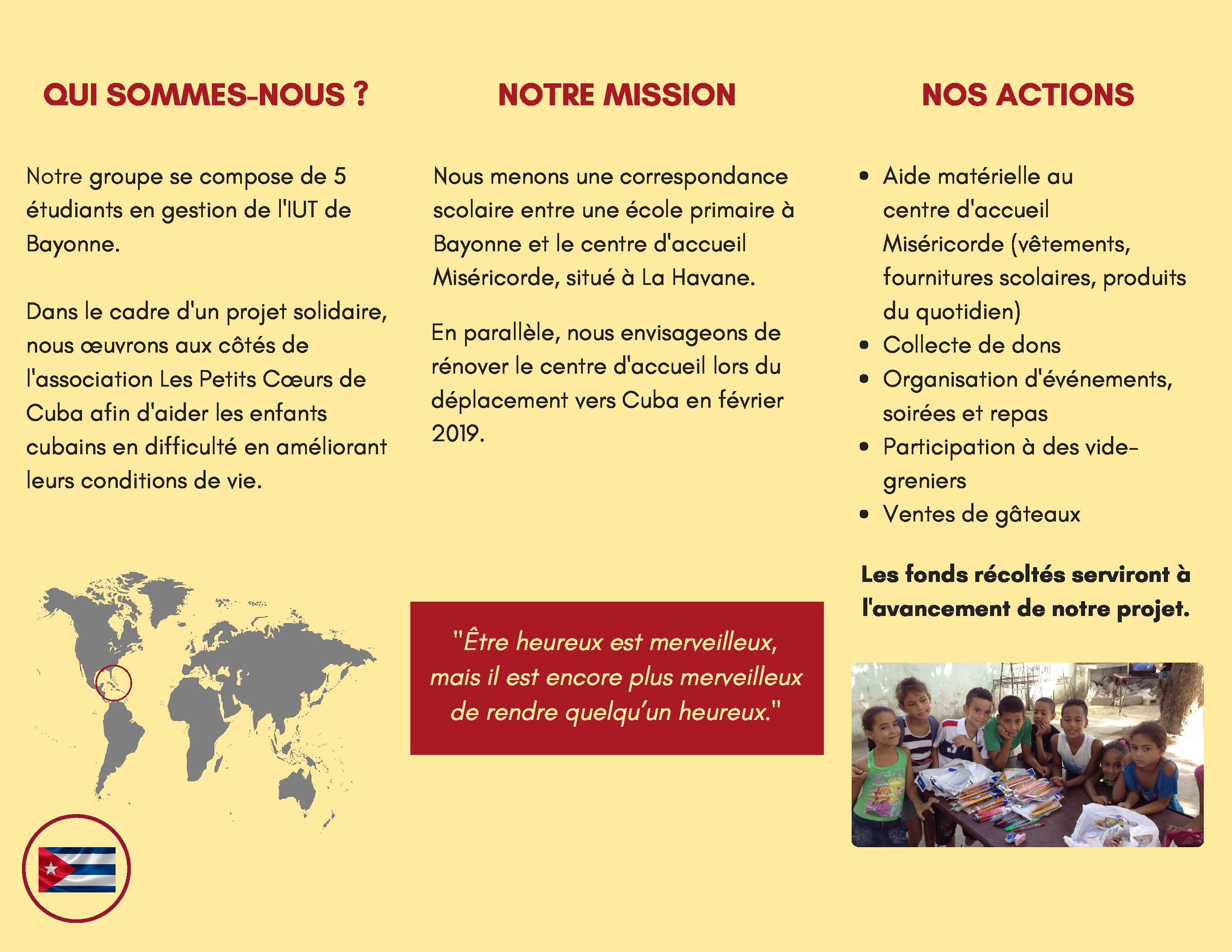 Dépliant CubaNiños